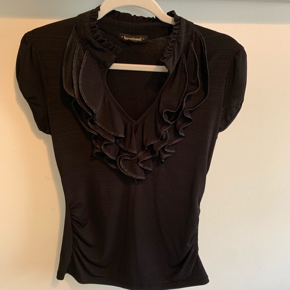 HeartSoul Women's Blouse Black Size Medium